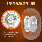 AR-PRO 10" Solid Tire and Wheel, Flat Free 4.10/3.50-4 Tire, 2-Pack