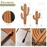 2pcs Metal Cactus Outdoor Decor,Metal Plants Prickly Pear Cactus,Desert Steel Yard Art, Garden Decor、Lawn Decoration