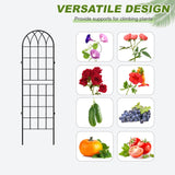 DoCred 4 Pack Garden Trellis for Climbing Plants, 59 Inch Metal Trellis