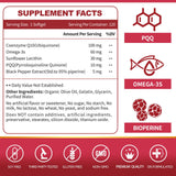 ZEBORA CoQ10-100mg-Softgels with PQQ, BioPerine & Omega-3, High Absorption Coenzyme Q10 Supplement, Powerful-Antioxidant, Support Heart & Energy-Production 120 Servings, Non-GMO