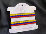 Handmade Colombian Bracelet/Band - Colombian Culture - Couples Bracelet - Made with Miyuki Beads - Woven and crafted in Colombia