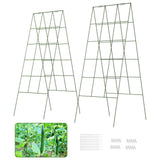 DOEWORKS 48" Cucumber Trellis, 2-Pack, Foldable, for Cucumbers, Beans, Tomatoes, Flowers