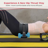 INDEEMAX Hip Thrust Belt, Booty Trainer for Women Men, Portable Exercise Hip Thrust Pad for Dumbbells Kettlebells Weights Plates, Adjustable Glute Workout Equipment Band for Home Gym