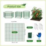 MQJIAZHI 18PCS Plant Protectors from Animals, 13"x13" Metal Plant Cages for Outdoor Plants, Reusable Plant Covers from Animals, Garden Cloche & Chicken Wire Cloche for Vegetables, Flowers, Seedlings