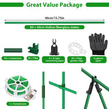 Tetutor 188pcs Garden Stakes,80 Pack Thicken Fiberglass Tomato Stakes