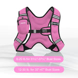ZUETK Weighted Vest, 6lb/8lb/12lb/16lb/20lb/25lb/30lb Weight Vest with Reflective Stripe, Weighted Vest for Men Women Workout Equipment for Strength Training, Running, Jogging, Fitness, Weight Loss