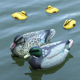 Cifavor 5 PCS Floating Mallard Duck Bait Set -2 Adult 3 Ducklings, Realistic Resin Floating Duck Bait Home Pack, Mallard Duck Bait Yard Pond Décor