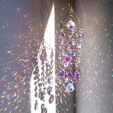 21.5'' Crystal Prisms Suncatcher for Window Hanging,Purple