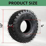 Covzoe 2 Set 4.10/3.50-4 Tire and Inner Tube with Bent Valve Stem