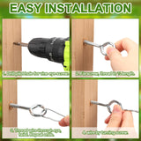 Blulu 200 ft Wire Trellis Kit 16 Gauge Galvanized Coated Steel Garden Wire Trellis with 20 Vine Eye Screws for Outdoor Wall Fence Grape Climbing Plants