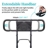 Bed Rails for Elderly Adults Safety with Adjustable Heights Storage Pocket Assist Support Side Railings for Seniors Citizens Slides Under Mattressbed Cane Bed Guard Bed Handles Bars (Black)