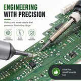 Solder Sucker Tool No Clog Silicone-Tip Manual Desoldering Pump Soldering Accessories for Solder Remover – Unrivaled Suction • No Power Needed • Ultra Low-Maintenance • Best-in-Class Desoldering Gun