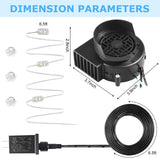 Envanptaz 2-Pack Inflatable Fan Blower Replacement, 12V 1.2A Air Blower for Inflatables with 3 LED Light Strings for Thanksgiving Christmas Halloween Yard Party Holiday Inflatable Decorations