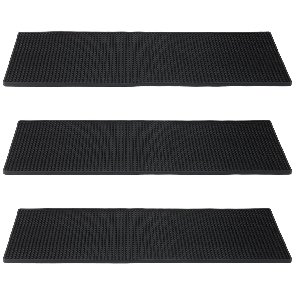 FUNSUEI 3 PCS 8 x 24 Inch Rubber Bar Mats, Non-Slip Rubber Bar Service Top Spill Mats, PVC Bar Spill Mat Drinks Mixing Pad for Bars, Home Kitchen, Pubs, Restaurants