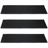 FUNSUEI 3 PCS 8 x 24 Inch Rubber Bar Mats, Non-Slip Rubber Bar Service Top Spill Mats, PVC Bar Spill Mat Drinks Mixing Pad for Bars, Home Kitchen, Pubs, Restaurants