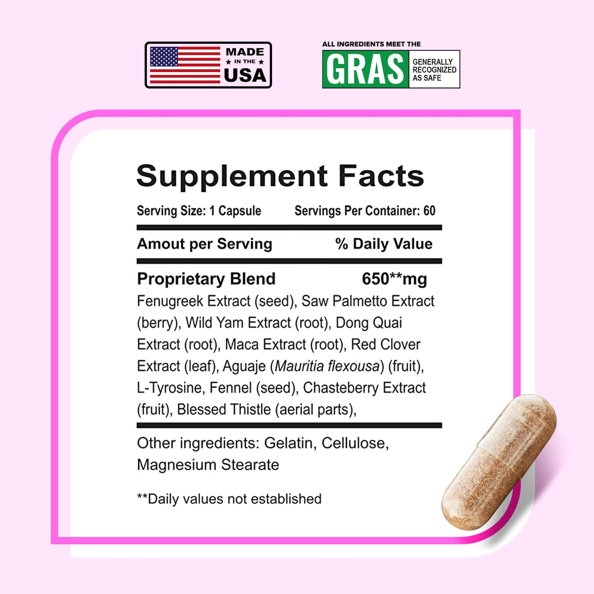 IsoSensuals Enhance Breast Enlargement Pills - Breast Enhancement Pills for Women, Breast Enhancer, All-Natural Ingredients, 60 Capsules