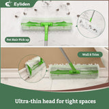 Eyliden 16.5" Large Sweeper Mop, 3 Types of 22 Disposable Dry & Wet Cloths