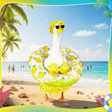 DORONAN Bikini Porch Goose Outfits, 23" Goose Statue Bikini Lemon Costume Summer Porch Goose Outfits, Durable Hawaiian Goose Clothes with Sunglasses and Swim Ring, Outdoor Yard Patio Garden Decor