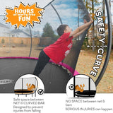 JUMPZYLLA Trampoline Outdoor 8FT 10FT 12FT 14FT 15FT 16FT with Enclosure and Ladder, ASTM Approved Recreational Trampoline for Kids and Adults, Anti-Rust Coated Frame