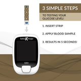 KETO-MOJO Test Strip Combo Pack for Use ONLY with The New GK+ Meter | 60 Blood Glucose + 60 Blood Ketone (120ct)