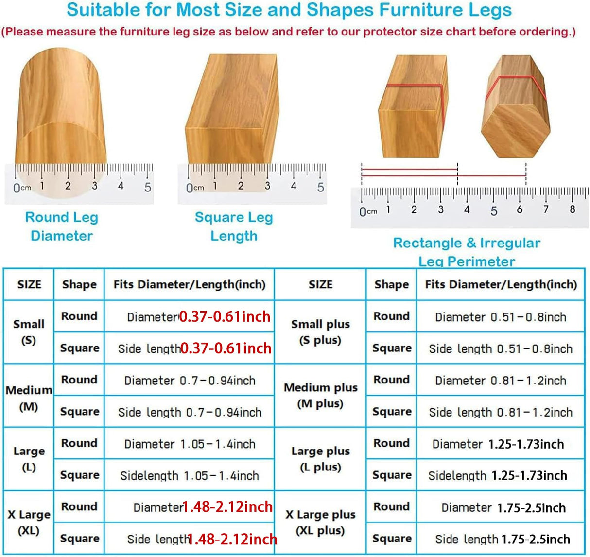 16 Pack Chair Leg Floor Protectors for Hardwood Floors, Round Rubber Furniture Sliders, 360°Felt Pad Bottom Wrapped Thickening Silicone Furniture Legs Caps Covers(Square,Clear-Brown-L)