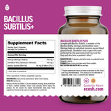 Bacillus Subtilis Spore Based Probiotic — High Potency Strain with Prebiotic for Balanced Belly | Daily Gut Health & Microbiome Support for Family | 6 Billion CFU Per Day | 180 Vegetarian Capsules