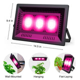 Vcycal Waterproof Plant Light, 450W Outdoor Grow Lights, Full Spectrum LED Grow Light, Height Adjustable, Silent, Heat Dissipation, for Indoor Outdoor Plant Seedling Growing Blooming Fruiting