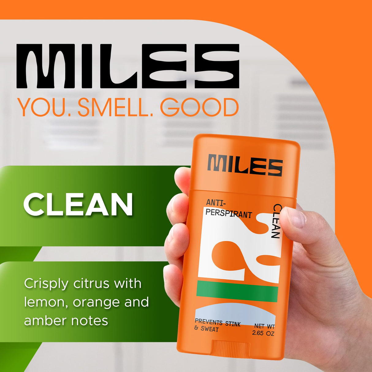 Miles Antiperspirant Deodorant Stick for Teens, Tweens and Kids Boys and Girls - Sweat and Odor Protection, Made in USA - Clean Scent, 2-Pack