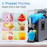 Slushie Machine – No Ice Needed, 88oz Frozen Drink & Soft Serve Ice Cream Machine. Slushy Machine For Home with LED Display, One-Touch Reservation & 6 Pre-set Programs for Frozen Margaritas, Frappés