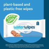 WaterWipes Plastic-Free Original Baby Wipes, 99.9% Water Based Wipes, Unscented & Hypoallergenic for Sensitive Skin, 1080 Count (18 packs)