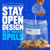 Ziploc Quart Freezer Storage Bags, Stay Open Design, Easy to Fill, 38 count, 4 Pack, 152 Total