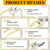 20 Pcs Pruning Shears for Gardening, Beige Garden Clippers Handheld Heavy Duty Plant Scissors Bypass Pruning Shears for Gardening Yard Hedge Flowers Tree Trimming Plant Cutter