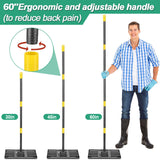 Lawn Leveling Rake, 17x10 Heavy Duty Lawn Leveler with Adjustable Handle Dirt Ground Level Tool for Yard Garden (60 Inch)