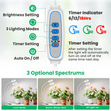 Wiaxulay Plant Grow Light Indoor Growing, 3.5in Clip Full Spectrum 2 Pack
