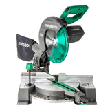Metabo HPT 10-Inch Compound Miter Saw, 15-Amp Power Saw with Large 10-Inch Table, Precision Miter Angles, Single Bevel 0-45°, 24T TCT Blade, Positive Stops, Lightweight Design, C10FCGS