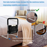 YOLAAH 30cm Width Bed Assist Rails for Elderly Adults Safety - Bed Side Rail Fall Prevention Guard for Seniors Height Adjustable Fits Medical Bed,Queen,Twin,King,Full Bed