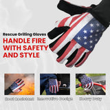 Grill Rescue Grilling Gloves 2.0 - Heat-Resistant Neoprene BBQ Gloves for Safe Grilling, Cooking, and Baking - Durable, One-Size-Fits-All - Version 2 (USA)