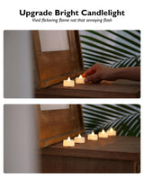BEICHI 100Pack Flameless LED Tealight Candles, 200+ Hours, Warm White Light