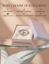 YADOCA 925 Sterling Silver Hug Ring for Women Girls Daughter Granddaughter