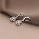 LeCalla 925 Sterling Silver Filigree Infinity Celtic Knot Leverback Earrings for Women | Tear Drop Dangler Silver Earrings | Women's Drop & Dangle Earrings 33mm