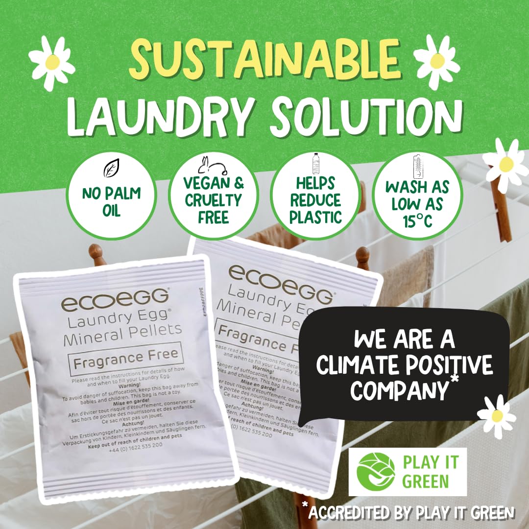 ecoegg Laundry Egg Refill Fragrance Free, 50 Loads