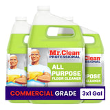 Mr. Clean PRO All Purpose Floor Cleaner, Bulk Liquid Concentrate for Cleaning Hardwood, Tile or Terrazzo Floors, Commercial Use, 1 gal (Case of 3)