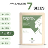 1Pk Recycled Cotton All Purpose Canvas Tarp Cover Painter Drop Cloth-4x12ft