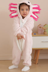 DarkCom Unisex Baby Animal Onesie Toddler Hooded Romper Halloween Cosplay Pink Axololtl Costumes Kids' Christmas Gifts 2-3 Years