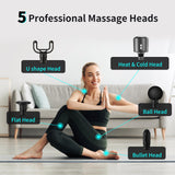 arboleaf Massage Gun with Heat and Cold, 6 Speeds Muscle Massage Gun Deep Tissue with Case, Powerful Percussion Massager for Home Gym Office Muscle Back Pain Relief, Gift
