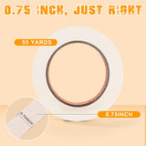 SEBETOW Masking Tape Bulk 20 Packs 0.75 Inch - Masking Tapes Artist Drafting Tapes White Beige, General Purpose for Craft, Art, Office, School, 3/4 Inch x 55 Yards x 10 Rolls