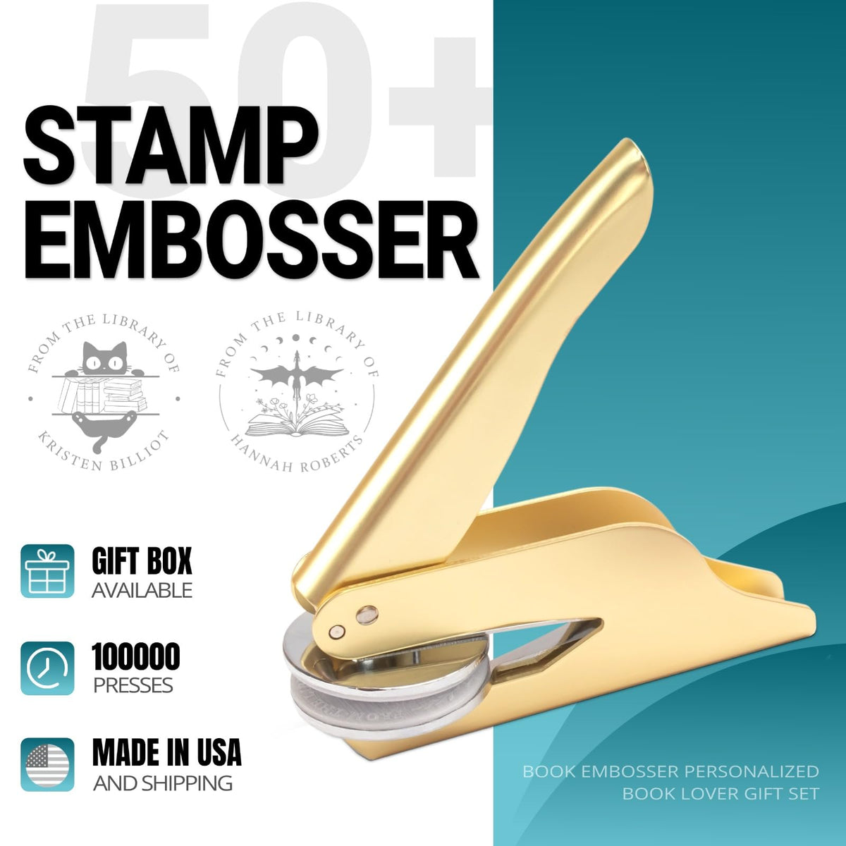 Personalized Book Embosser - Custom Designs for Book Lovers & Libraries