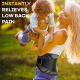 JIUFENTIAN Copper Back Braces for Lower Back Pain with Support System - Lower Back Brace for Herniated Disc,Lumbar supports for Sciatica, Scoliosis,Heavy Lifting and Work(X-Large)