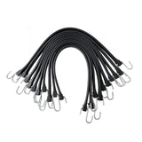 ROBLOCK 31" Rubber Tarp Straps with 150% Max Stretch, 100% EPDM Bungee Cords with Metal Crimped S Hooks, Ideal for Securing Tarps, Cargo, Canvases, Weatherproof (10 Pack)