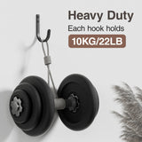 Josmimic 20-Pack Wall Hooks for Hanging Towel/Coat - 22LB Screw in Metal Hanger Wall Mount, for Outdoor, Closet, Door, Bathrooms, for Backpack, Robe, Black